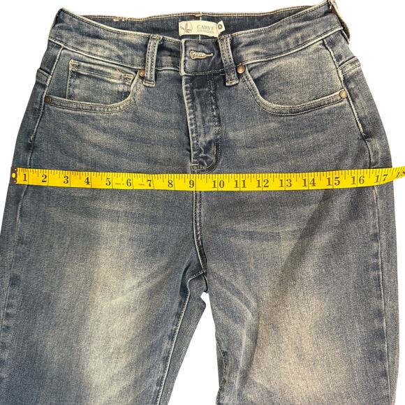 Carve Designs Women's Size 4 Medium Wash Mid-Rise Straight Leg Jeans - Picture 8 of 10